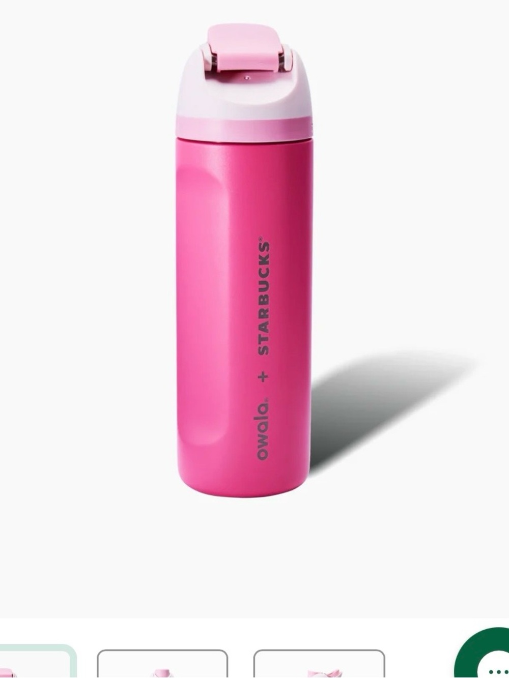 OWALA + STARBUCKS Pink Insulated Travel Bottle